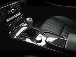 Mercedes Benz SLK Central Console Trim - Carbon Fiber - R172